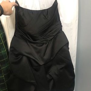 David’s Bridal black strapless dress size 12